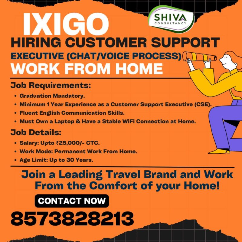 Shiva Consultancy IXIGO Work From Home Poster_Final
