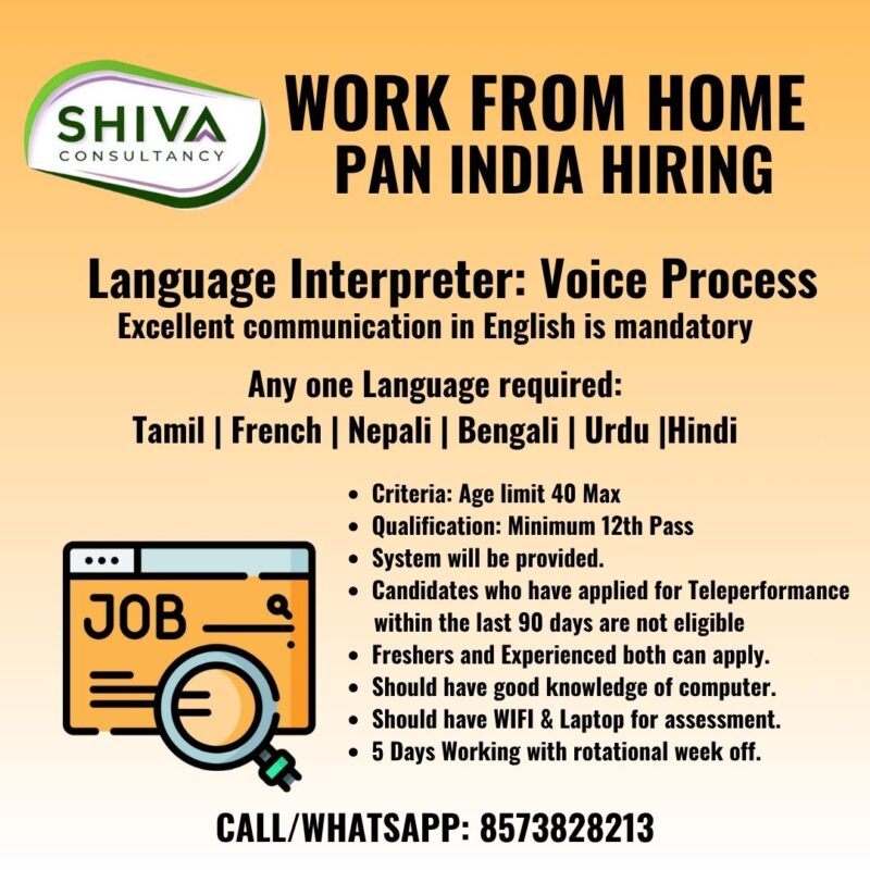 Shiva Consultancy Language Interpreter_Voice Process_Poster